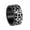 Black, variant on Men Women's 10mm Cracked Spider Web Ring Band Stainless Steel Personalized Daily Jewelry Ancient Silver Size 9