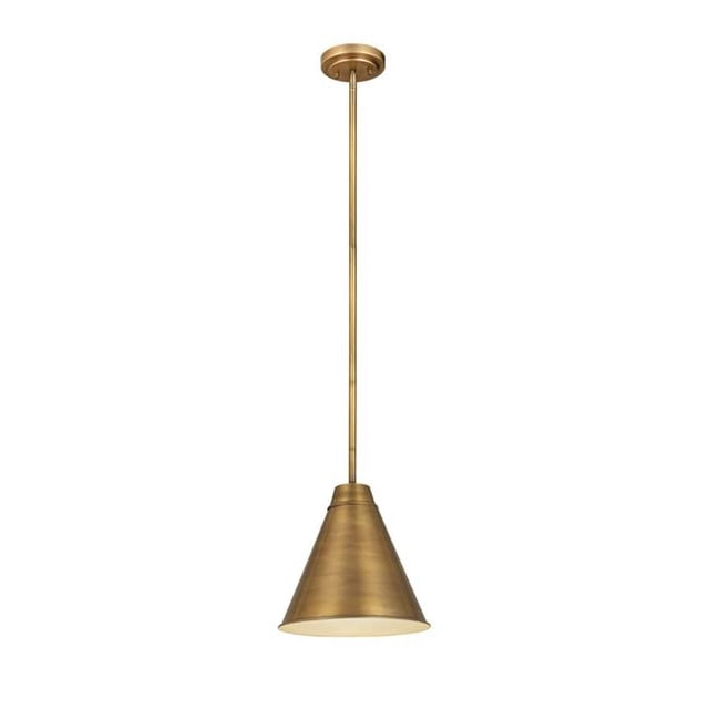 Z Lite 6011P12-RB Eaton Collection 1 Light Pendant, Rubbed Brass