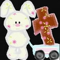 thumbnail image 2 of CafePress - Bunny With A Cross Maternity T Shirt - Maternity Dark T-Shirt, 2 of 3