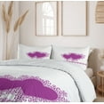 thumbnail image 5 of Ambesonne Love Duvet Cover Sets, Romance Art 2 Heart Motifs, 2-Queen, White and Purple, 5 of 6