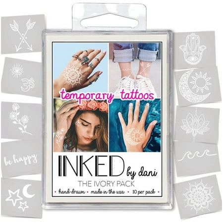 INKED by Dani Ivory Temporary Tattoo Pack (Best Ink For Temporary Tattoos)