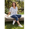 thumbnail image 4 of Woman Within Plus Size Perfect Printed Short-Sleeve V-Neck Tee, 4 of 6