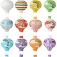thumbnail image 3 of Linternas de papel con globos aerostáticos colgantes, decoración de fiesta para cumpleaños, bodas, Navidad, mercado de compromiso, 3 of 4