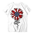 thumbnail image 4 of Vivianyo HD American Flag T-Shirt For Women Summer 2024 Vacation Casual Print 4Th Of July Clothes Patriotic Graphic Tees Tops Loose Round Neck Boho Short Sleeve Shirts Comfy Tunic Clothes, 4 of 4