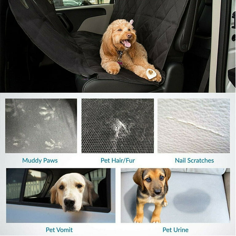 Active Pets Dog Back Seat Cover Protector Waterproof Scratchproof Hammock  for Dogs Backseat Protection Against Dirt and Pet Fur Durable Pets Seat