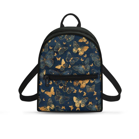 Eheartsgir Butterfly Travel Backpack Waterproof Small Shoulder Bag for Gym Daily, Polyester Lots of Pockets Mini Backpack