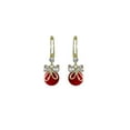 thumbnail image 5 of 2 Pieces of Trendy Wine Red Heart-shaped Earrings for Women, Outdoor Travel, Carnival, Party, Holiday Dressing Gifts-8833, 5 of 5