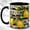 Black, variant on Lemon Branch Coffee Mug, Coastal Fruit Mug, Ceramic 11 oz