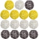 thumbnail image 1 of Bola de ratán, 15 piezas Bola de mimbre de 2 pulgadas Bola decorativa Orbes Rellenos de jarrón Amarillo+Blanco+Gris brillar Juguete, 1 of 6