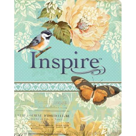 Inspire Bible NLT (LeatherLike, Vintage Blue/Cream) : The Bible for Coloring & Creative