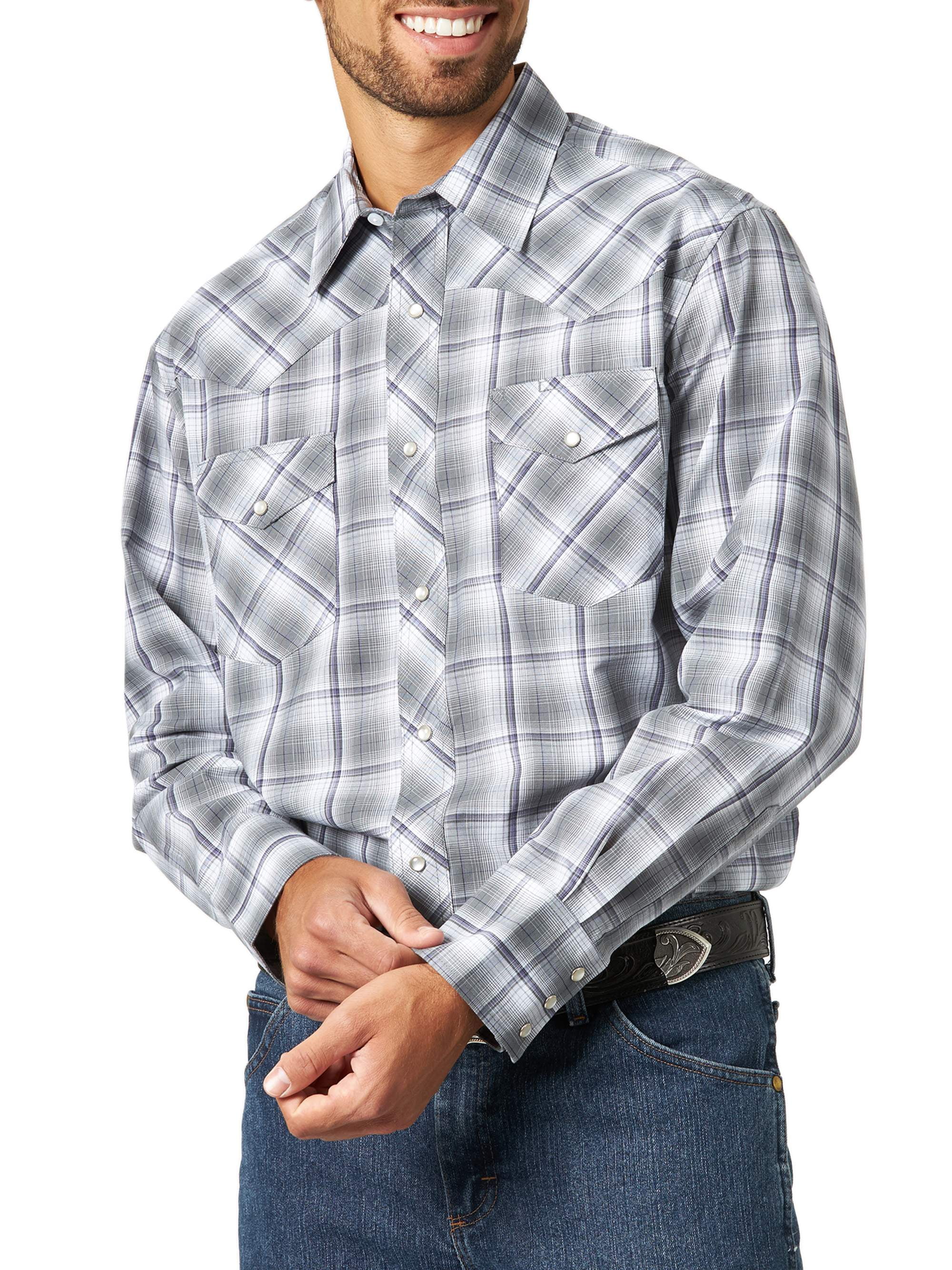 wrangler western snap shirts walmart