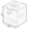 thumbnail image 4 of Square Wooden Rustic Lockable Tissue Box Cover Holder, 4 of 7