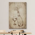 thumbnail image 3 of wall26 Canvas Print Wall Art Retro Vintage Champagne Glass Sketch Drinks &amp; Cocktails Alcohol Digital Art Modern Art Decorative Bohemian Chic Kitchen/Food for Living Room, Bedroom, Office - 16&quo, 3 of 5