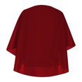 thumbnail image 4 of Brilliant Tunic Tops for Women Spring Summer Short Sleeve RoundRound Neck Solid Color Breathable Fashion for Women Red L, 4 of 9
