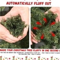 thumbnail image 3 of JERFIT 7.5ft Slim Artificial Christmas Tree for Small Spaces, Pre-lit Alternative with 1396 Realistic PE/PVC Tips, Hinged Branches for Easy Setup, Metal Stand Included, 3 of 10