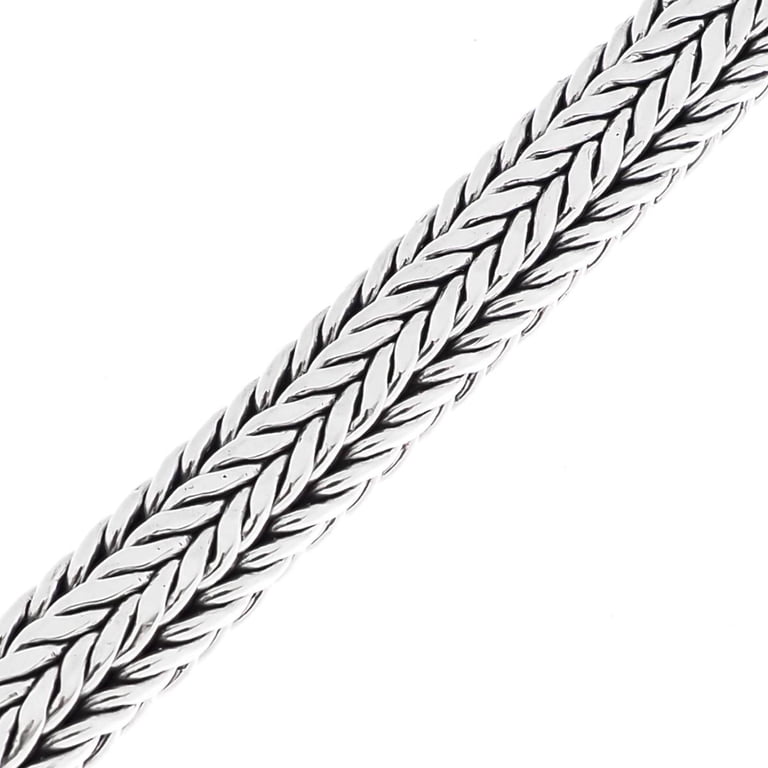 10mm Mens Braided Bali Handmade Chain 925 Sterling Silver Bracelet, 7-9.5 - Canada