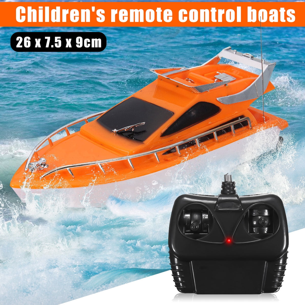 Remote Control Boat for Kids Adults,Electric Remote Control Boat Mini High Speed Remote Control Boat Race Boat for Sea,Pool,Pond,Outdoor Adventure,26x7.5x9cm