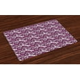 thumbnail image 1 of Vintage Placemats Set of 4 Nature Inspired Abstract Ornament in Pink and Purple Shades Floral Art, Washable Fabric Place Mats for Dining Room Kitchen Table Decor,Pink Violet and White, by Ambesonne, 1 of 4