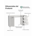 thumbnail image 4 of Escritorio de Oficina Madesa con 3 cajones y 1 puerta Blanco modelo Alaska, 4 of 10