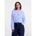 thumbnail image 2 of Scenario Women's Waffle Knit Crewneck Tee with Long Sleeves, Sizes XS-XXXL, 2 of 6