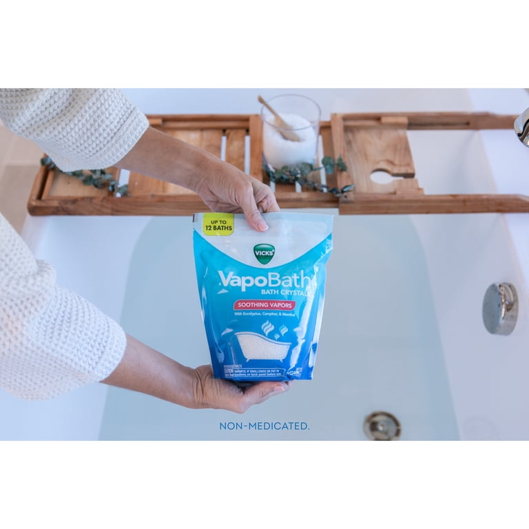 Vicks, Bath Crystals, 36 oz, Soothing Bath Solution with Vicks
