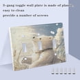 thumbnail image 6 of WOBOGO White Bear Enjoying The Sunshine 2-hole Switch Plates PC Flame Retardant Plastic Material Glossy Finish Smooth Touch 4.56x4.48x0.27in, 6 of 8