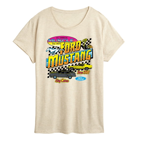 Ford - Ford Mustang 1978 King Cobra 1971 Boss 351 - Women's Short Sleeve Graphic T-Shirt