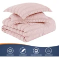 thumbnail image 5 of Walensee Queen Seersucker Comforter Set, 3 Pieces Bed Comforters, 90"x90", Pink, 5 of 6