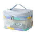 thumbnail image 2 of CNKOO Waterproof Large Capacity Double Zipper Letter Print Cosmetic Bag Thickened Matte Translucent Toiletry Organizer, 2 of 8