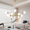 thumbnail image 2 of Gold Modern Chandelier 12 light E26, 2 of 5