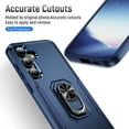 thumbnail image 4 of for Samsung Galaxy S24 FE Case, Slim Fit Military Grade Drop Tested Dual Layer Shockproof Case with 360 Ring Holder Kickstand Protective Rugged Car Magnetic Non-Slip Phone Case,Blue, 4 of 10