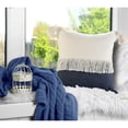 thumbnail image 4 of LR Home Fringe Festival Blue Color Block Throw Pillow, 4 of 10