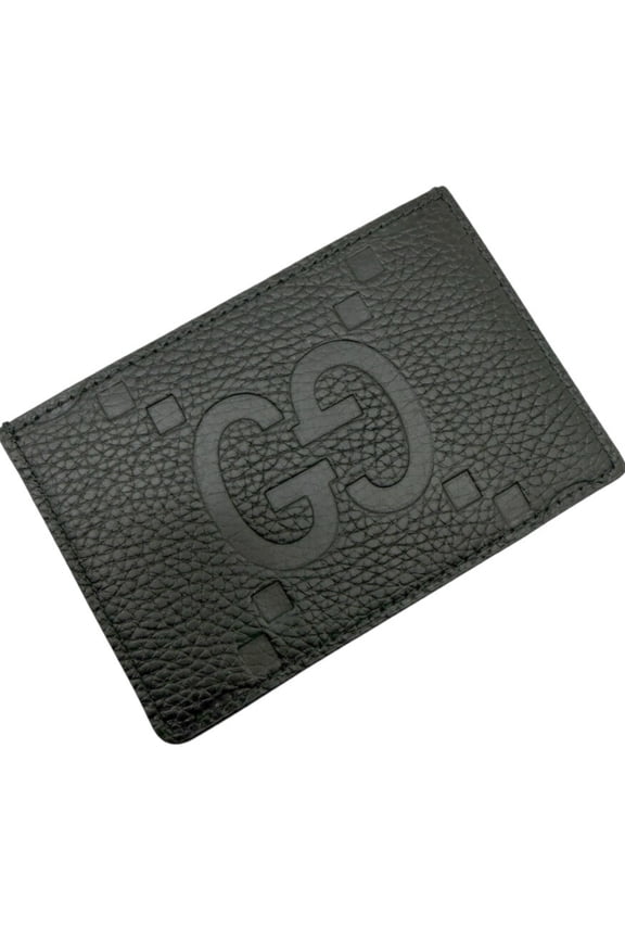 Pre-Owned GUCCI Jumbo GG Leather Black 812681 Business Card Holder/Card Case, Pass Case for Men...