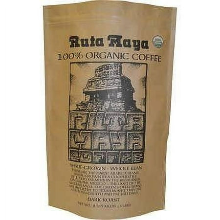 Ruta Maya 100% Organic Shade Grown Whole Bean Coffee 5LBS  Dark Roast
