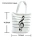 thumbnail image 4 of Bolso tote de lona con símbolos musicales de moda, bolso de hombro, bolso de compras, regalo (blanco), 4 of 5