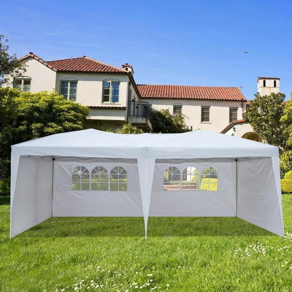 Ktaxon 10'x 20' EZ Pop UP Gazebo Wedding Party Tent Folding Canopy with 4 Sides w/Carry Bag