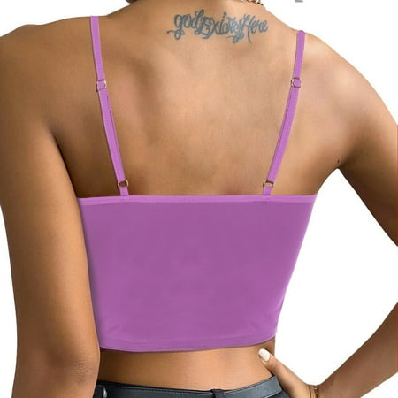 

nsendm Wirefree Cami Bra Yoga Sexy Belts Lingerie Women With Garter Bra Comfort Tops Sexy Lingerie Set Shorts Underwear Purple Medium