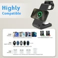 thumbnail image 3 of Cargador Rápido Inalámbrico 2025 para Apple, Estación de Carga Android, Cargador de Viaje 3 en 1 para Múltiples Dispositivos, Compatible con iPhone 17 16 15 14 13, Apple Watchs, Air pods, Idea de Reg, 3 of 7