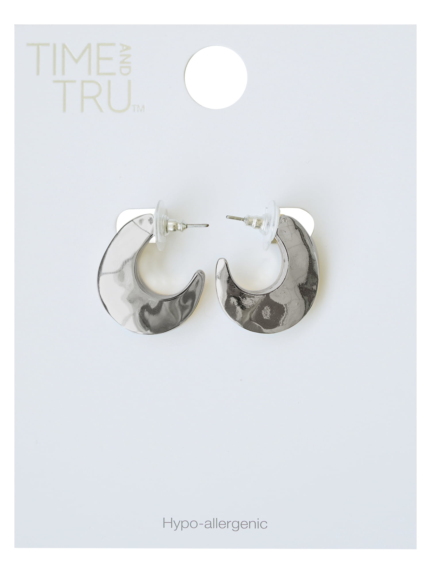 Time and Tru Women's Metal Hoop In Two Tone Plated Color