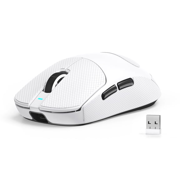 ATTACK SHARK X8 SE Wireless Gaming Mouse 55g Ultra-Lightweight Wired/BT/2.4GHz Wireless Programmable 25000 DPI Ergonomics Gamer Mice For PC Mac PS4 PS5 Xbox one Switch - White With Tape