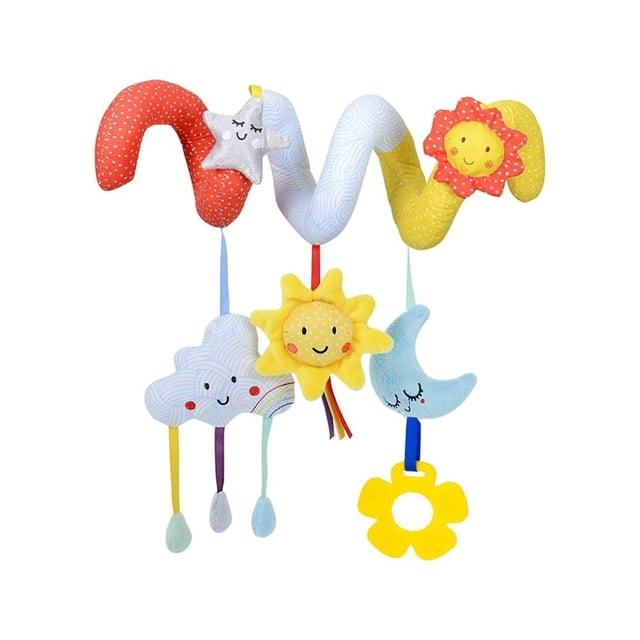 Cuna Infantil Para Bebé, Estrella Colgante, Luna, Sol, Nube, Estilo Cochecito, Cama, Juguetes Colgantes, Sonajero Infantil, Juguetes De Seguridad En Espiral Para Regalo De Bebé sonducket BA001049-00