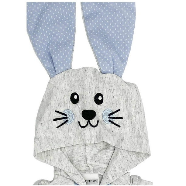 PaÃ±alero AlgodÃ³n con Gorro Bordado Conejo Talla meses Kiss