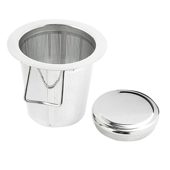 VerPetridure Folding Handle Stainless Steel Strainer with Lid Tea Drain