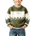thumbnail image 2 of Guluxicc Kids Girls Turtleneck Cable Knit Sweater Long Sleeve Chunky Pullover Sweaters Fall Winter Loose Tops 3-8 Years, 2 of 7