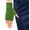 Green, variant on Pure Merino Wool Women Men Unisex Fingerless Mittens Gloves Half Fingers, Thumb Hole Thick 3ply Yarn (Pale Grey)