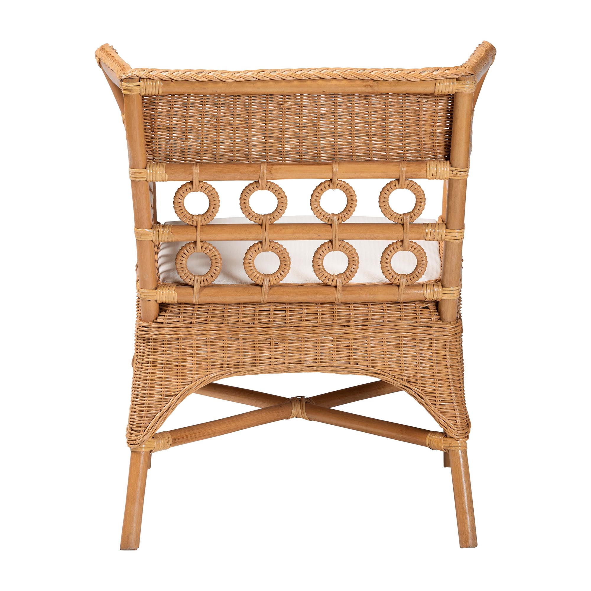 bali & pari Oxford Boho Arm Chair, Light Honey