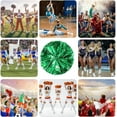 thumbnail image 6 of 8 Pack pom poms Cheerleading,Cheerleading poms Sports Dance Cheer Plastic Pom Poms Cheerleading for Sports Team Spirit (Blue Gold), 6 of 6