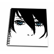 3dRose Cool Face by CAM Anime girl - Mini Notepad, 4 by 4-inch