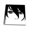 3dRose Cool Face by CAM Anime girl - Mini Notepad, 4 by 4-inch