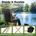 thumbnail image 6 of Portable Camping Chair with Canopy - Folding Chair with Canopy, Durable 600D Oxford Canopy Chair for Camping, Beach, Picnics, Fishing & Sports, 6 of 9